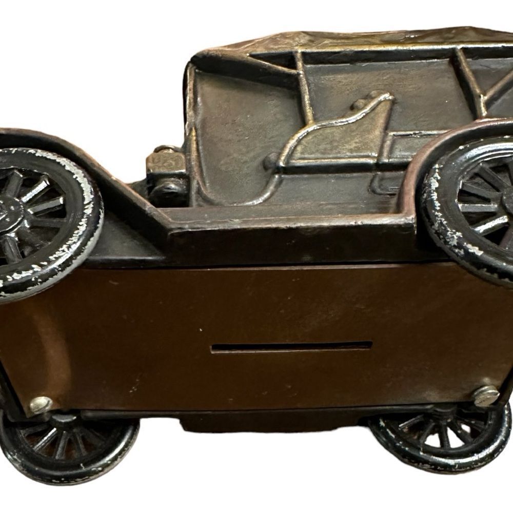 Vintage coin bank USA 1974 Banthrico Chicago 1910 Stanley Car Cast Metal Collect - Picture 4 of 12